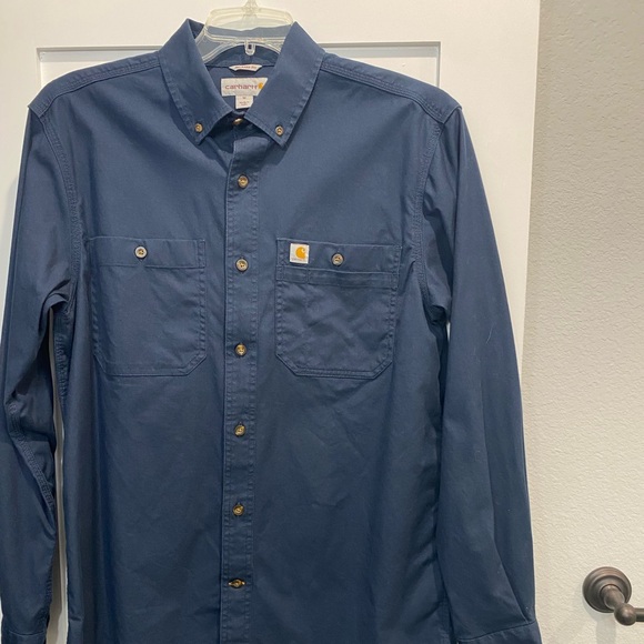 Carhartt-103554 "Rugged Flex" Relaxed Fit Midweight Canvas Long-Sleeve - Picture 1 of 6